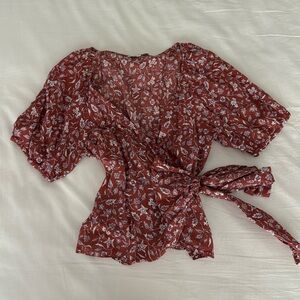 Madewell wrap tie blouse